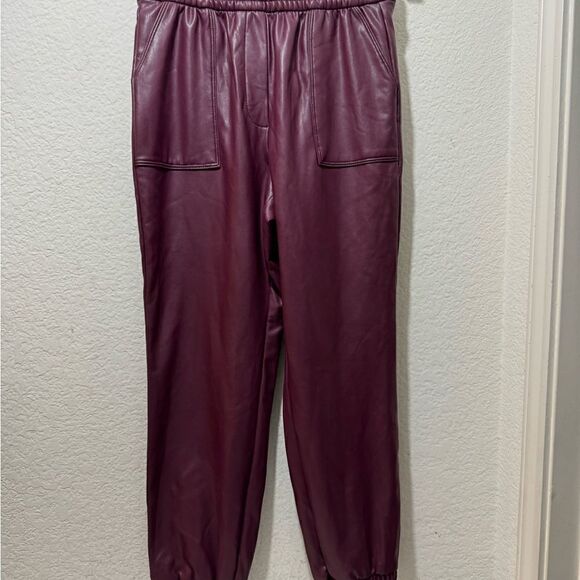 Express skinny faux leather pants size XXS elastic inseam 26” - Picture 2 of 8